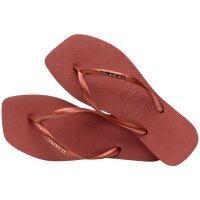 HAVAIANAS SQUARE LOGO METALLIC MAHOGANY 35/36