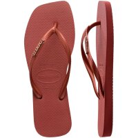 HAVAIANAS SQUARE LOGO METALLIC MAHOGANY 35/36