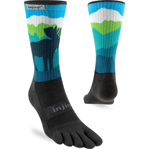 Injinji TRAIL MIDWEIGHT CREW ARTIST DESIGNED RIDGELINE S